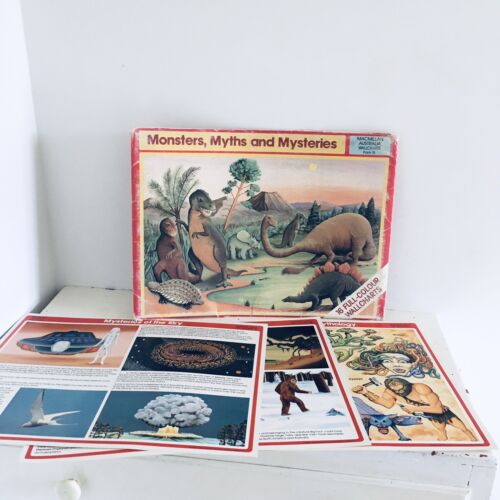 Monsters Myths & Mysteries Picture Wall Charts Colour Set x16 1984 Mythology - Picture 1 of 12