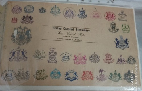 Indian states Crested monogram Stationery Shett total 33 states - Zdjęcie 1 z 1