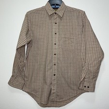 Vintage Chaps Ralph Lauren Long Sleeve Mens Shirt Size 15.5 32/33 Factory Field