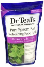 Dr. Teal's Pure Epsom Salt Refreshing Foot Soak Cooling Peppermint 2 LB