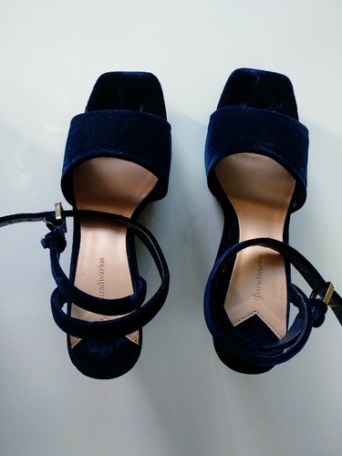 sandalia plataforma azul marino | eBay