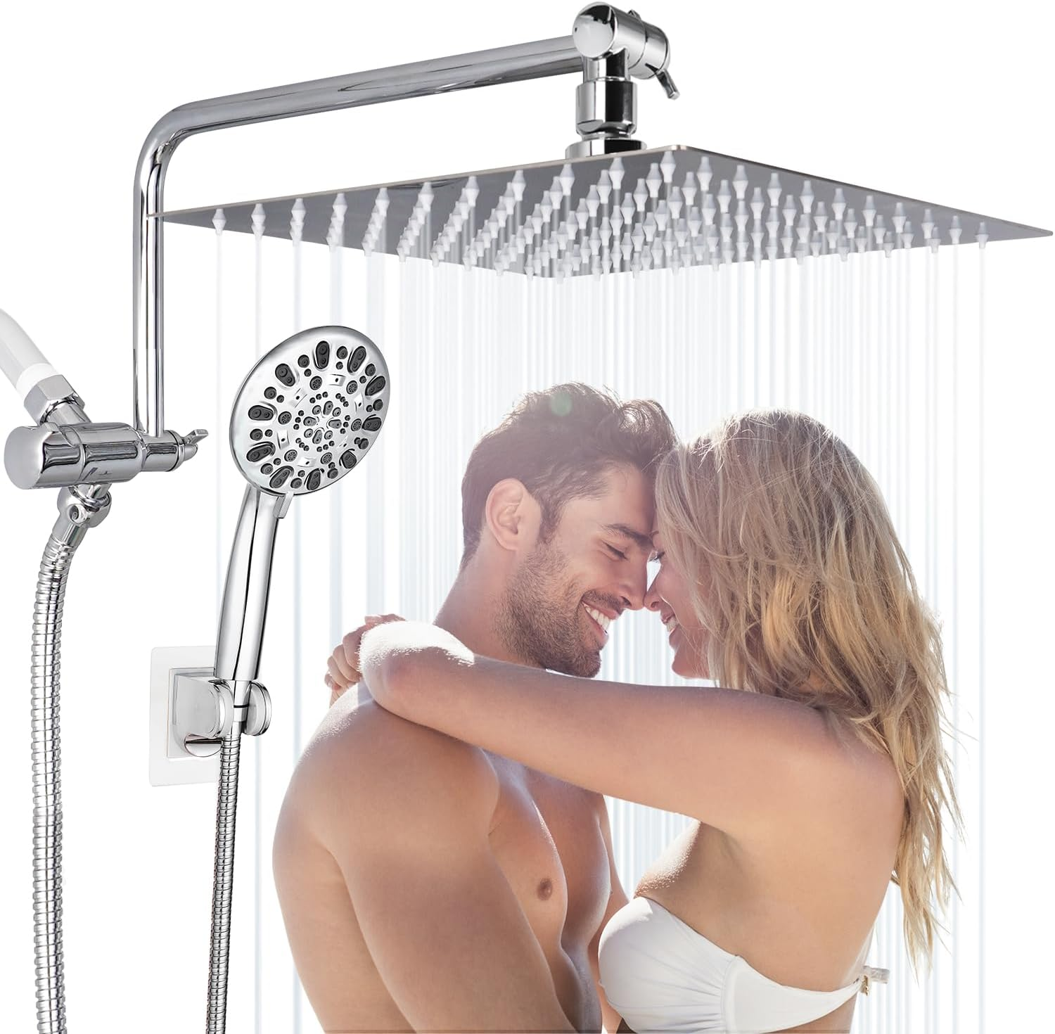 Rain Shower Head with Handheld Head High Pressure 12