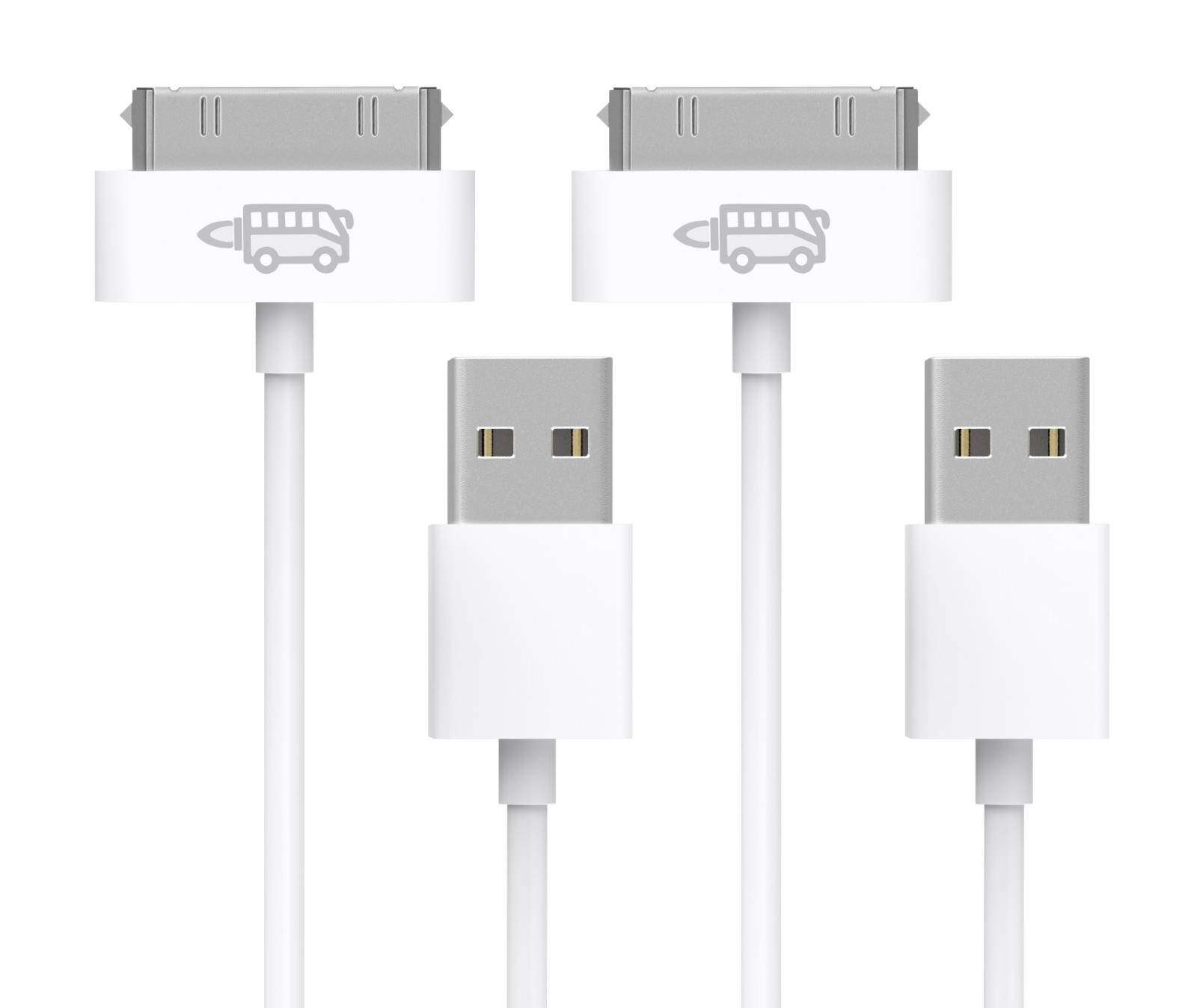 2 USB Sync Data Charger Cable Cord for Old iPod iPhone 3 4 4th iPad 1 2 3rd Gen