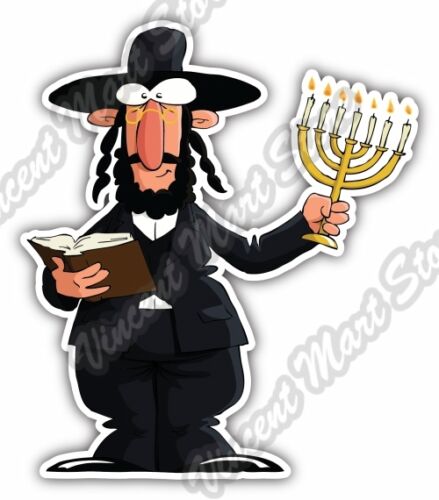 Jewish Jew Chanukkah Candles Torah Funny Car Bumper Vinyl Sticker Decal  4