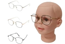 Small Kid Size Clear Lens Glasses Half Frame Nerd Hipster Child Costume Age5-12+
