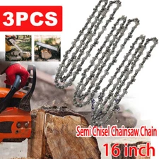 3x 16" inch Chainsaw Saw Chain 3/8"LP 0.43" 55DL Chainsaw 3/8"-0.43-55DL Chain
