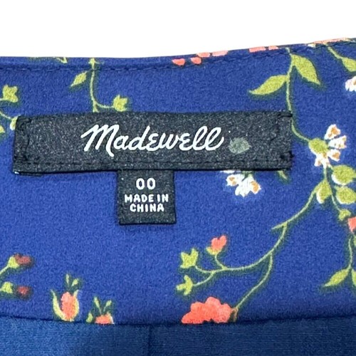 Madewell Amaranth Wrap Dress in Moonless Floral 00 Flutter Short Sleeve Lined - Picture 4 of 7