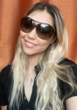 Tom Ford 20B Oversized Ombre Pilot 59mm Women's Sunglasses Italy T1