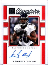 2017 Donruss Signature Marks #20 Kenneth Dixon  Raven RB