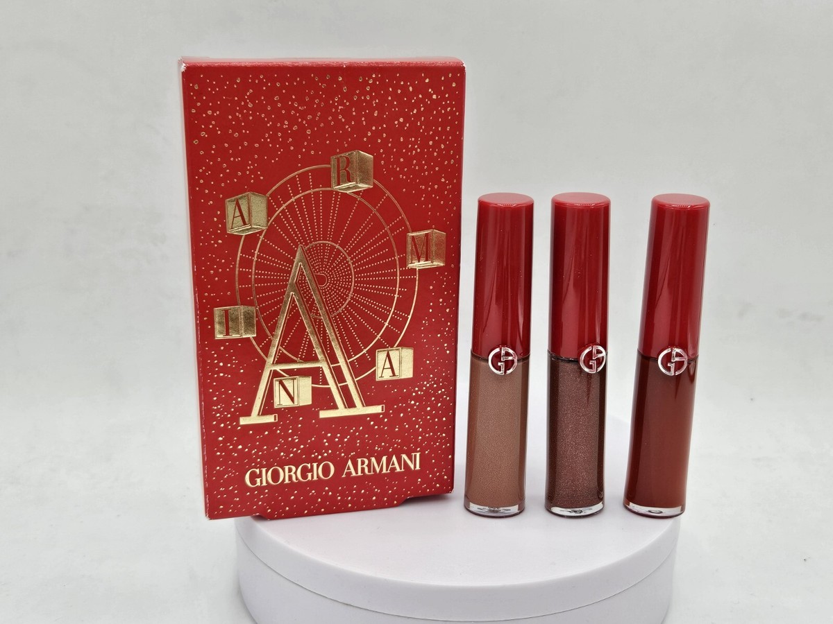 GIORGIO ARMANI MINI Lip Maestro Liquid Matte Lipstick Trio , NEW
