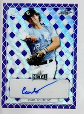 2022 Leaf Perfect Game Nat'l Show Metal Purple MA-CS1 Carl Schmidt 3/7