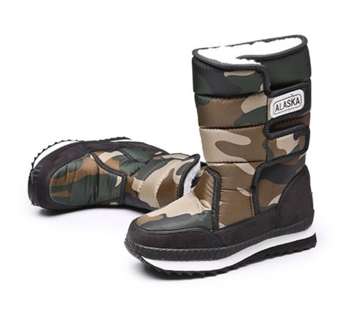 Kinder Mädchen Jungen wasserdichte Schneestiefel dick Winter warm Outdoor mittelkalb Schuhe - Bild 14 von 16