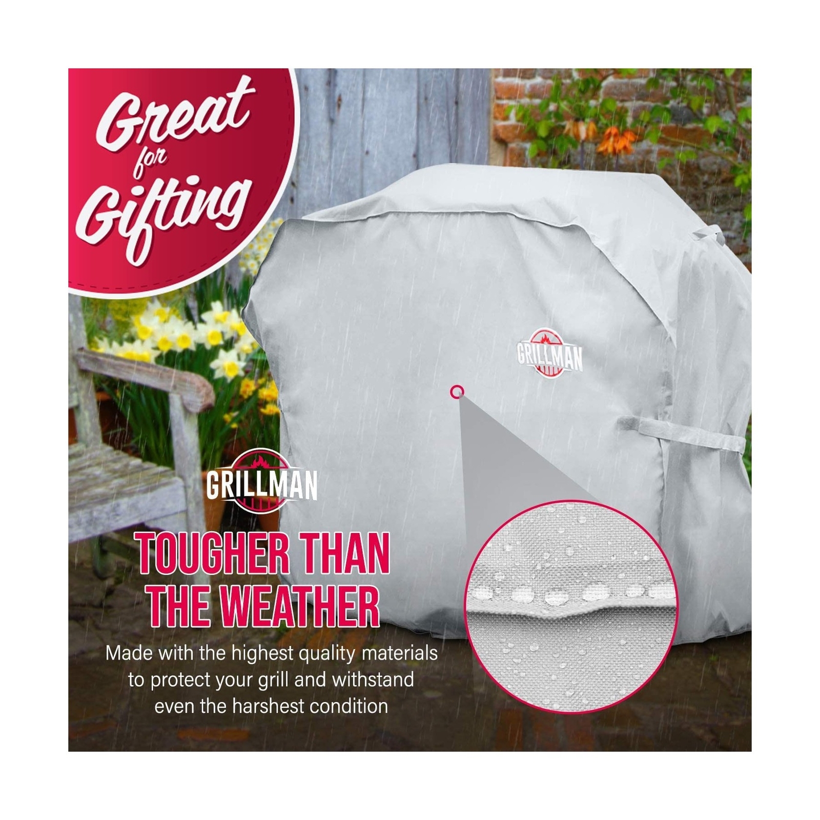 Grillman Premium BBQ Grill Cover, HeavyDuty Gas Grill Cover for er