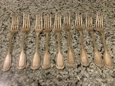 Couverts en métal argenté L. Auzolle Art Nouveau fourchettes/cuillères 22 pièces