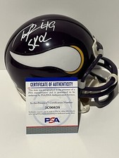TONY RICHARDSON Signed Autographed Auto Minnesota Vikings Mini Helmet PSA SKOL
