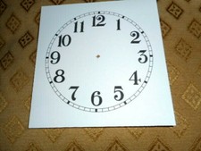 Clock Dial Face paper card 3" Minute Track  Arabic MATTE white square new
