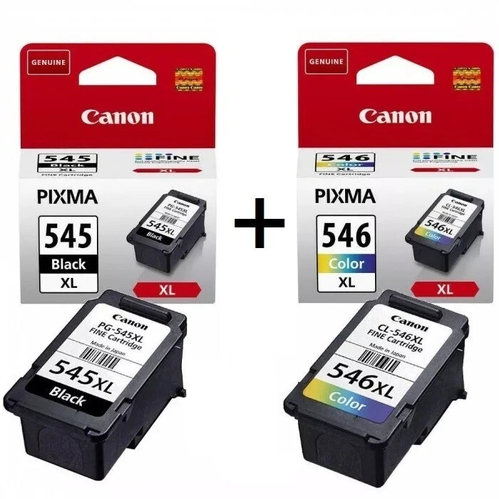 KIT 2 CARTUCCE CANON ORIGINALI alta capacità PG545 XL + CL546 XL nero + colore - Immagine 2 di 3