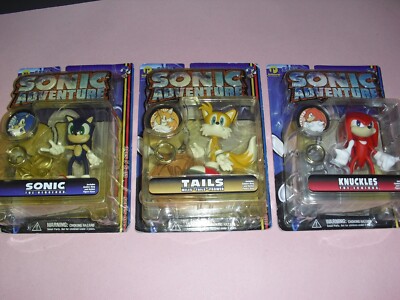 Lot of 3 Sonic Adventure Series 1 Resaurus figures NEW Sealed! Tails & Knuckles