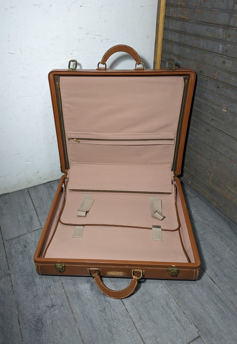 Vintage Hartmann Knocabout Leather Travel Luggage Suitcase Hard