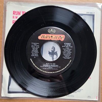 ANGELA WINBUSH Run To Me DJ PROMO R&B SOUL 45 7