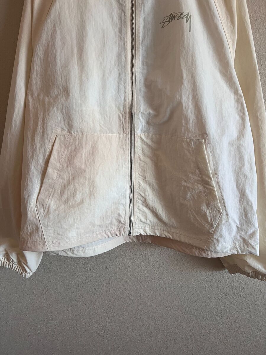 Stussy Beach Shell Jacket - Size XL - Wave Dye Bone White Stussy Beach Shell Jacket - Size XL - Wave Dye Bone White