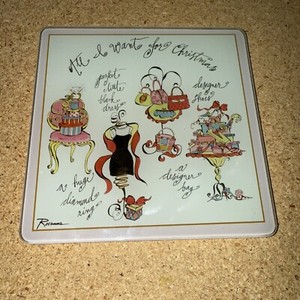 Rosanna All I Want For Christmas is a Designer Bag Shoes Dress Wine Glass Trivet