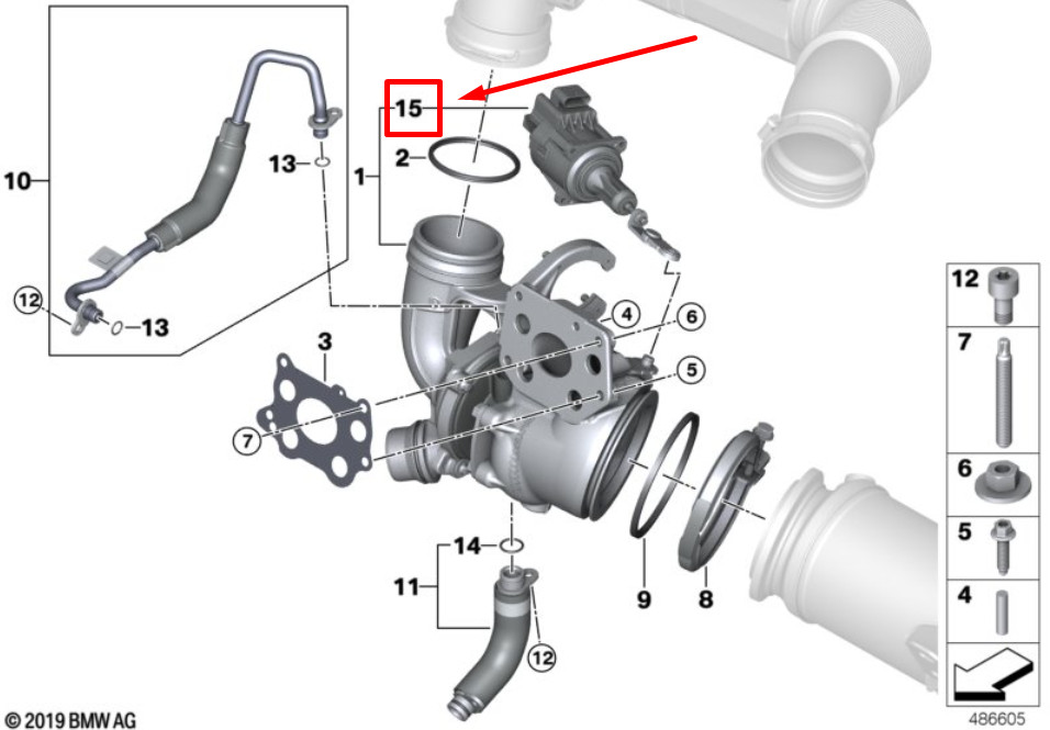 NEW MINI COOPER F55 WASTEGATE VALVE ACTUATOR SET 11658687477 