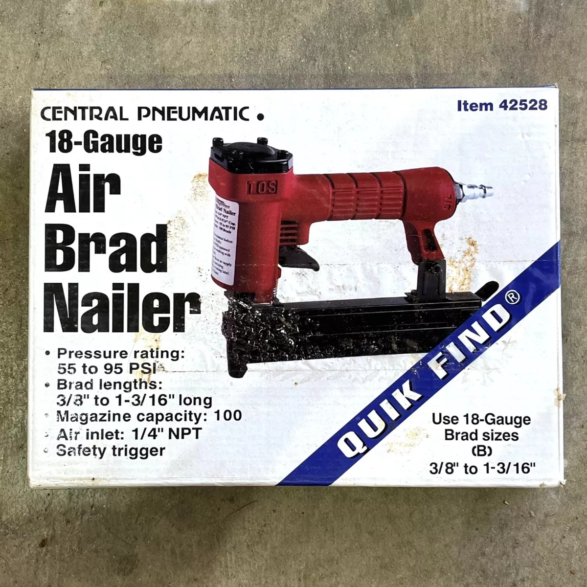 Central pneumatic air brad nailer deals