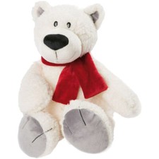 Pl&uuml;sch Eisb&auml;r roter Schal 50cm XL Stofftier Pl&uuml;schtier Original NICI Teddyb&auml;r