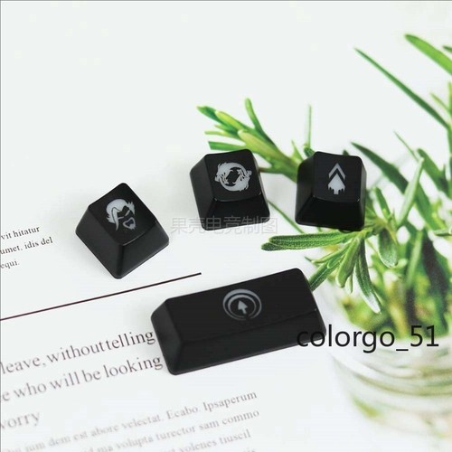 OW DVA Cole Cassidy Jesse McCree No Keyboard ABS Back Light Four Pieces Key Cap - 第 3/5 張圖片