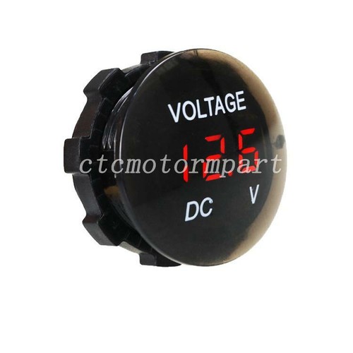 DC 12V-24V Voiture Moto LED Numérique Tensionmètre Affichage Voltmètre Jauge Rouge - Photo 3 sur 6