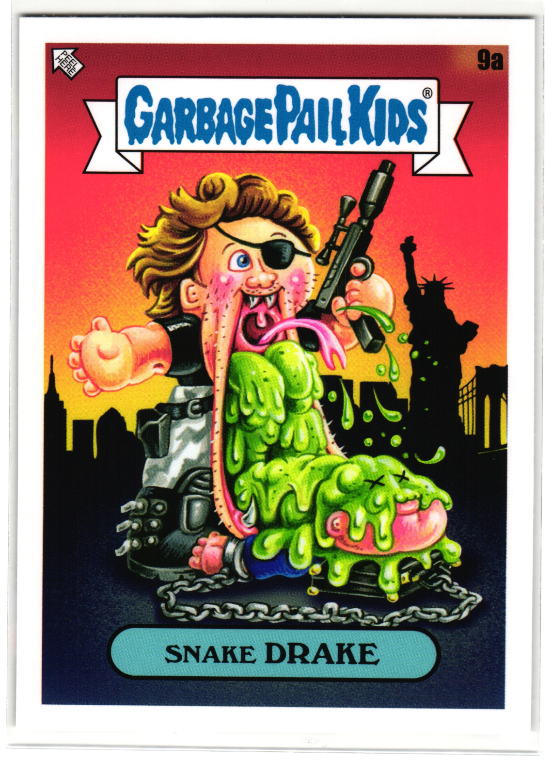 Snake Drake 2023 Garbage Pail Kids Escape From New York Parody Card 9a