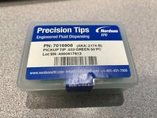 Nordson 7016908 EFD Dispensing Tip, 18 Gauge .033, 45 Degree, Green, Lot of 50pc