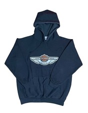 Harley Davidson M 100 years Cedar Sports Hoodie Fleece made in USA Embroidered