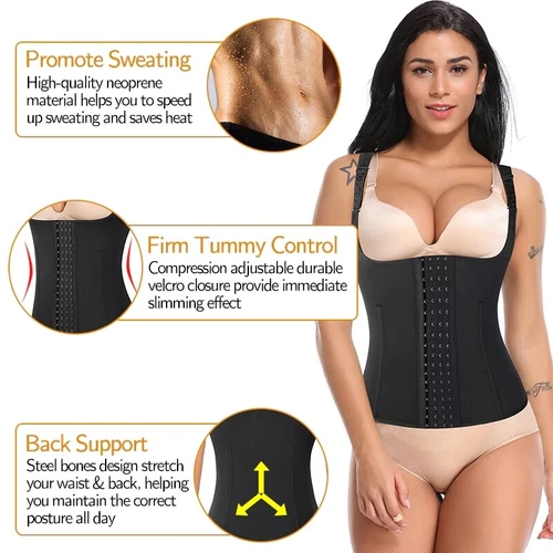 Mujeres Más Delgado Body Modelador Entrenador de Cintura Bajo el Busto Cincher Corsé Chaleco Prendas con Forma - Imagen 3 de 22