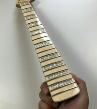 Maple Guitar neck 22 frets 25.5 inch maple fingerboard, Block Inlay DIY Parts