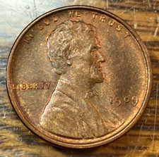 1909 Lincoln Cent Nice Original Choice Uncirculated RB CHRC