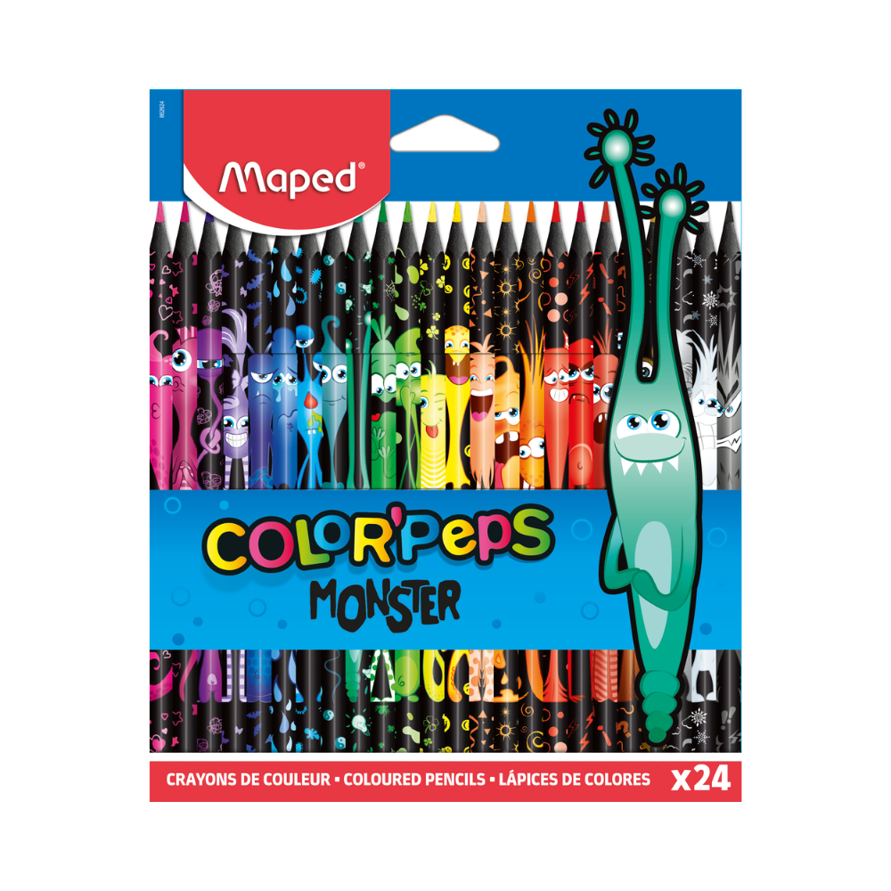 PASTELLI COLORATI 24 COLORI BLACK MONSTER MAPED