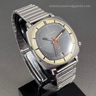 PHENOM 1970 Accutron 218 TV Cushion Case Watch: SS Space Age; LONG Orig Bracelet