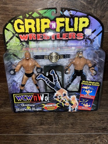 Hollywood Hulk Hogan & Goldberg WCW nWo Grip 'N Flip Wrestler Figur 1999 Biz