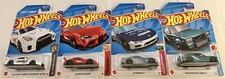 Hot Wheels JDM lot 4 Nissan LBWK GTR, Nissan 2000GT, Toyota GR Supra, Mazda RX7