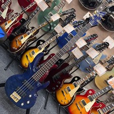 Bajo eléctrico Grass Roots G-TN-58B Tonakai Bass azul edredón ESP usado