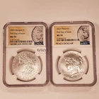 2023 $1 Morgan & Peace Silver Dollar Set - NGC MS 70 - ASW - SKU-X5953