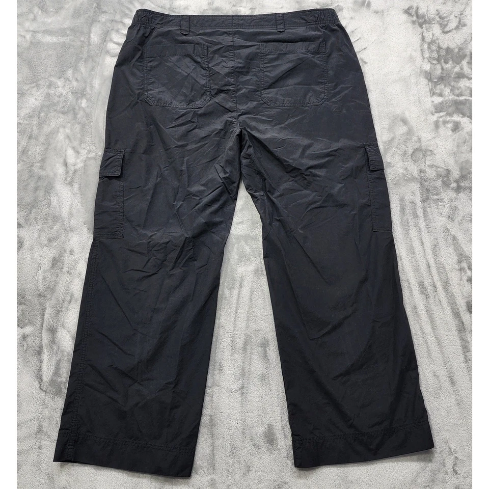 Pantalones Old Navy para mujer XL negros pierna ancha carga longitud completa Gorpcore ligeros Foto 3 de 4