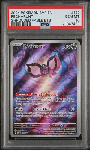 2024 Pokemon SVP EN-SV Black Star Promo Pecharunt Shrouded Fable Etb PSA 10 #129