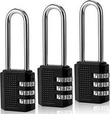 3 Digit Small Combination Locker Lock, 2.2 in Long Shackle Padlock Combinatio...