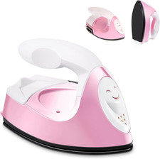 Mini Craft Iron,Pink Mini Heat Press Machine Small Iron Portable Travel Handy He