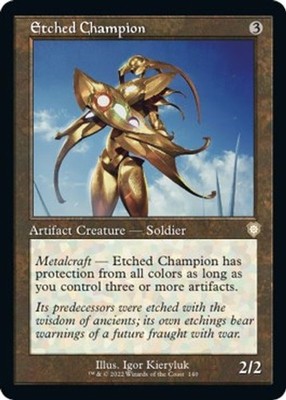 2022 Magic: The Gathering BRC - Etched Champion Retro Frame (#140, R, Near Mint)