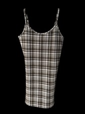 SHEIN Black & White Plaid Bodycon Dress Girls 10Y EU 140 Sleeveless