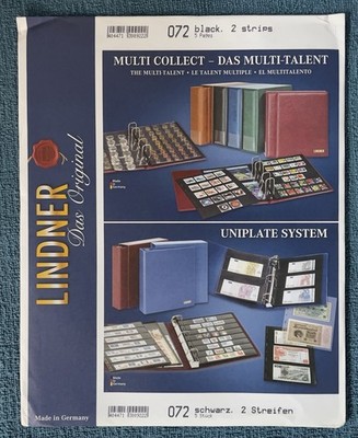 Lindner Stock Sheets, 2-sleeve dbl-sided black  Unopened package/5. (R16-05/1)